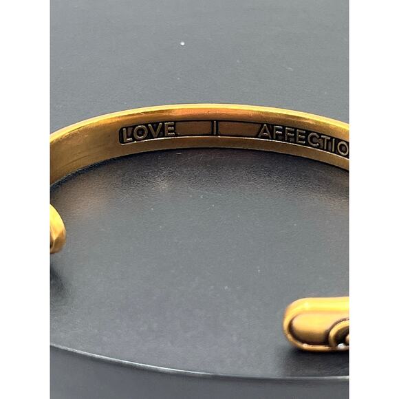 Alex and Ani Because I Love You Love Love Rafaelian Rose Gold Cuff Bracelet - Picture 6 of 10